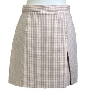 Alex Marie Skirt Size 14 Pink White Gingham Dionne Career Slit Classic Twill